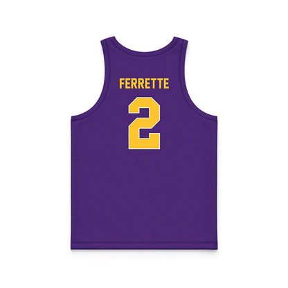 LSUA - NCAA Men's Basketball : Talib Ferrette - Purple Basketball Jersey-1