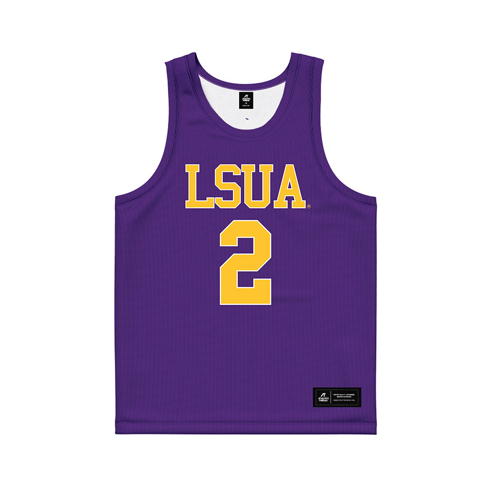 LSUA - NCAA Men's Basketball : Talib Ferrette - Purple Basketball Jersey-0