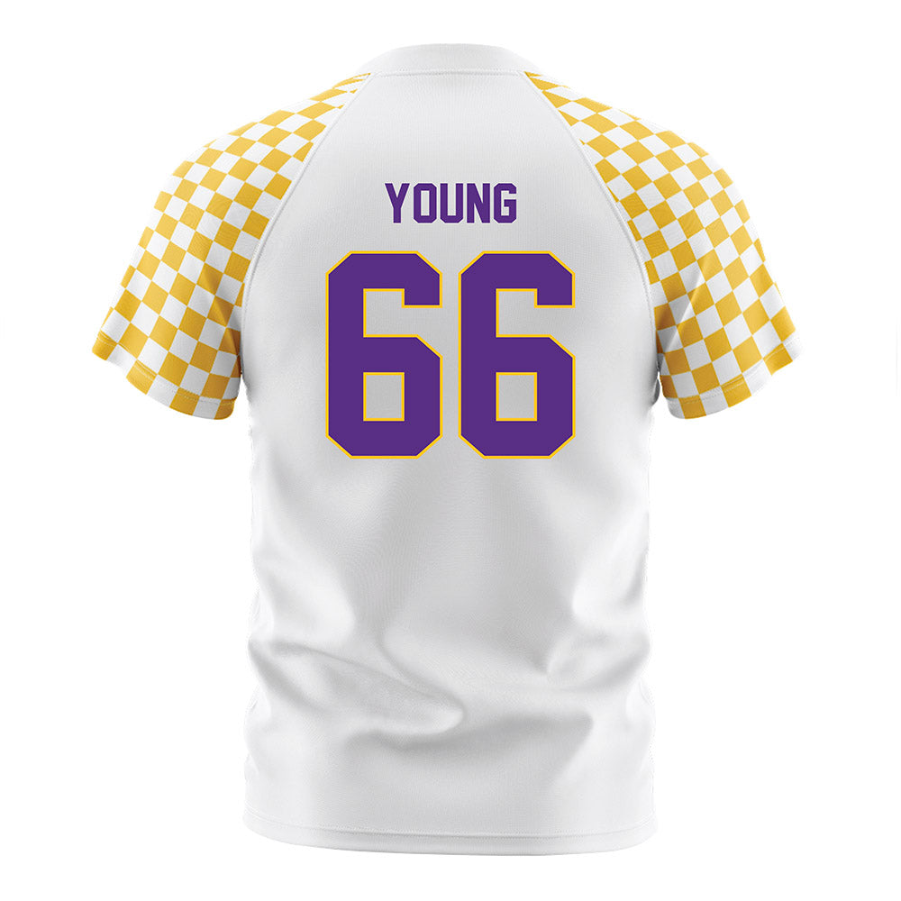 LSUA - NCAA Men's Soccer : Charlie Young - White Soccer Jersey-1