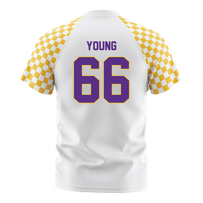 LSUA - NCAA Men's Soccer : Charlie Young - White Soccer Jersey-1