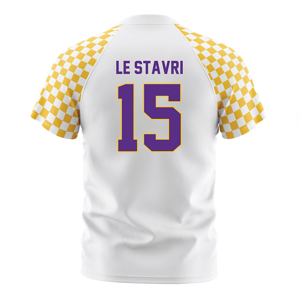 LSUA - NCAA Men's Soccer : Zac Le Stavri - White Soccer Jersey-1