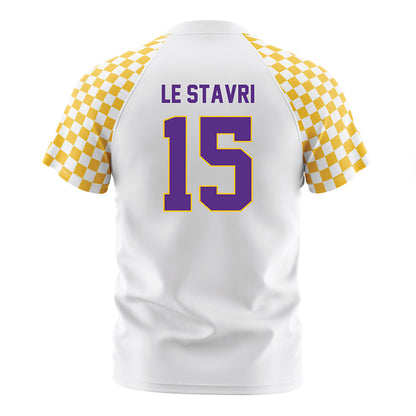 LSUA - NCAA Men's Soccer : Zac Le Stavri - White Soccer Jersey-1