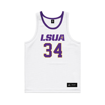 LSUA - NCAA Women's Basketball : Lila Lewis - White Basketball Jersey-0