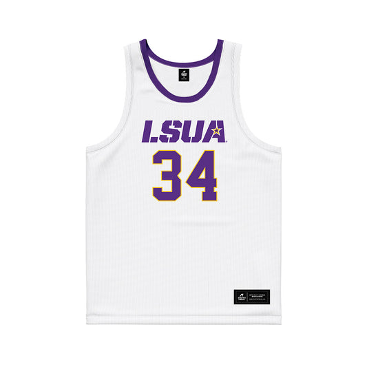 LSUA - NCAA Women's Basketball : Lila Lewis - White Basketball Jersey-0