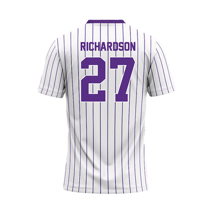 LSUA - NCAA Softball : Sam Richardson - White Baseball Jersey-1