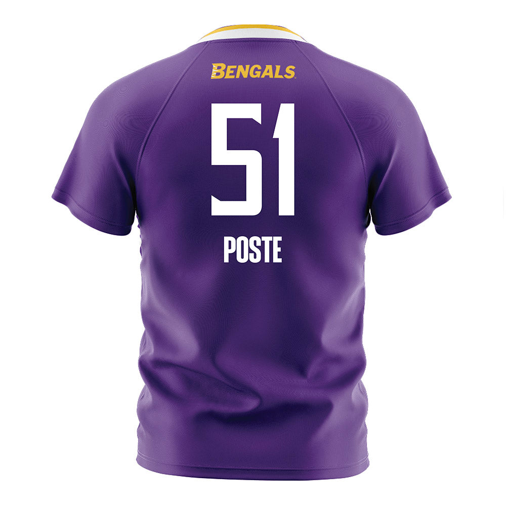 LSUE - NCAA Women's Soccer : Emily Poste - Purple Soccer Jersey-1