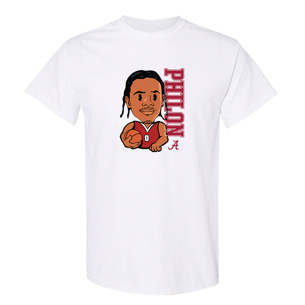 Alabama - NCAA Men's Basketball : Labaron Philon - Individual Caricature T-Shirt-0