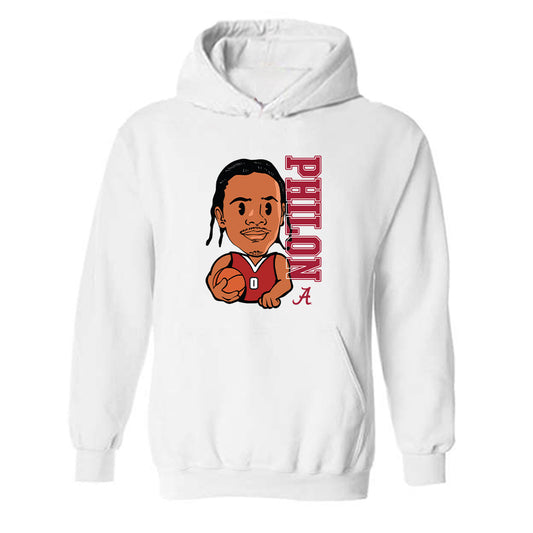 Alabama - NCAA Men's Basketball : Labaron Philon - Individual Caricature Hooded Sweatshirt-0