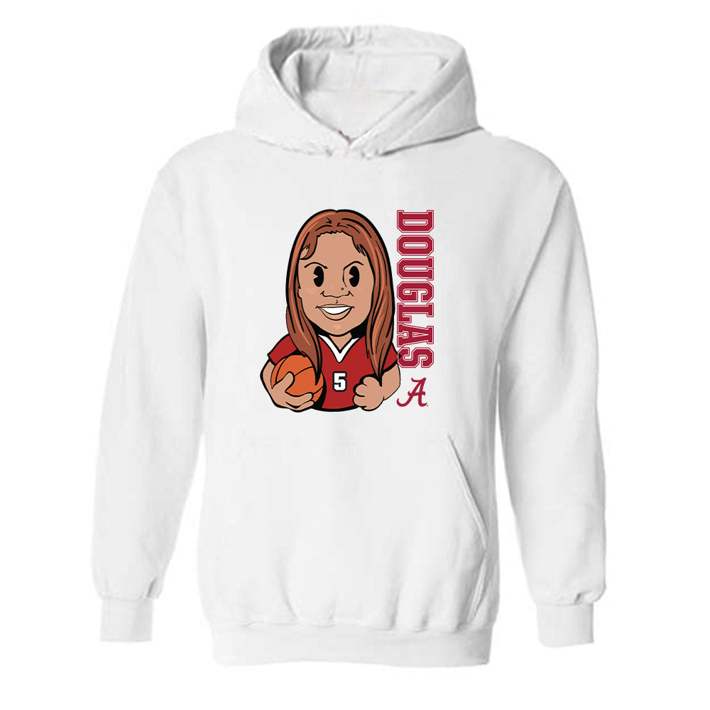 Alabama - NCAA Women's Basketball : Reychel Douglas - Individual Caricature Hooded Sweatshirt-0