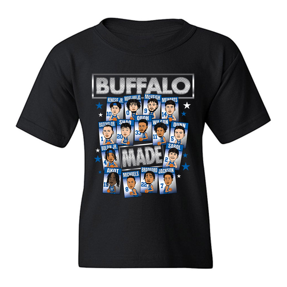 Buffalo - NCAA Men's Basketball : - Team Caricature Youth T-Shirt-0