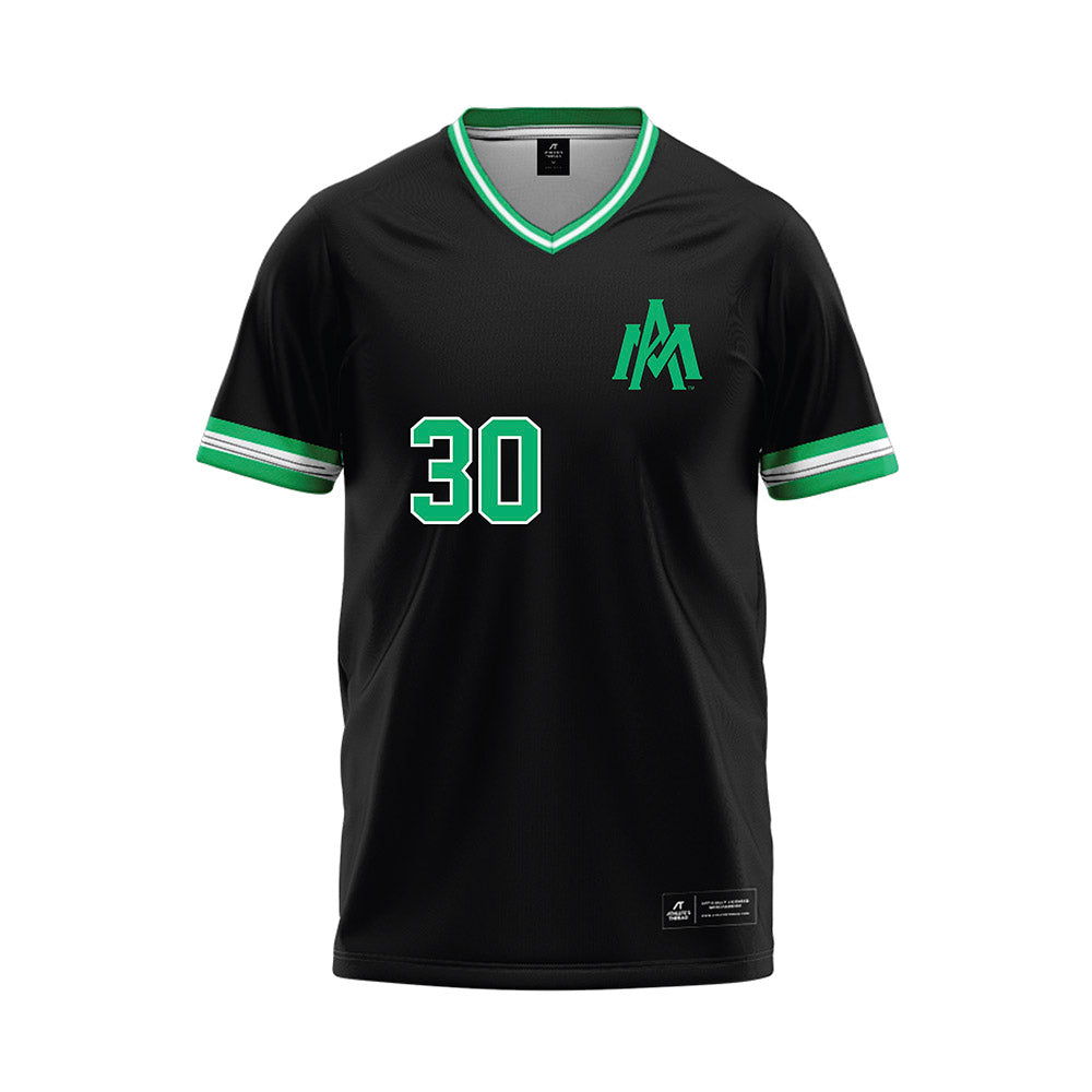 UAM - NCAA Baseball : Daniel Lizarraga - Black Baseball Jersey-0
