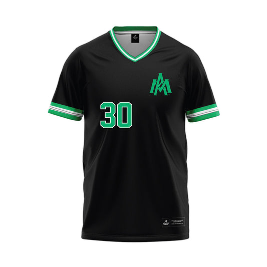 UAM - NCAA Baseball : Daniel Lizarraga - Black Baseball Jersey-0