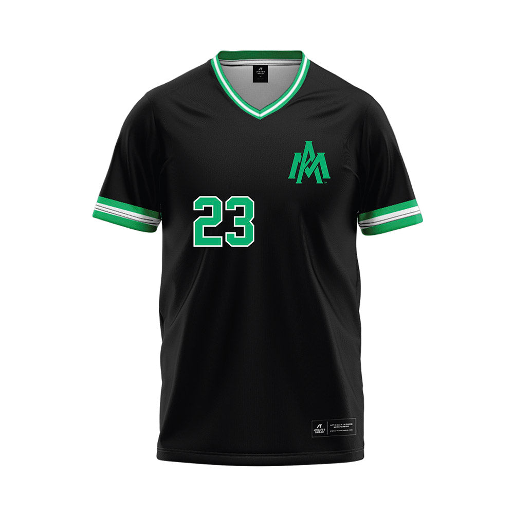 UAM - NCAA Baseball : AJ Keely - Black Baseball Jersey-0