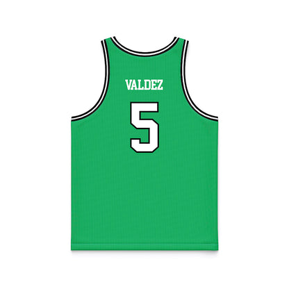 UAM - NCAA Men's Basketball : Gianssen Valdez - Green Basketball Jersey-1