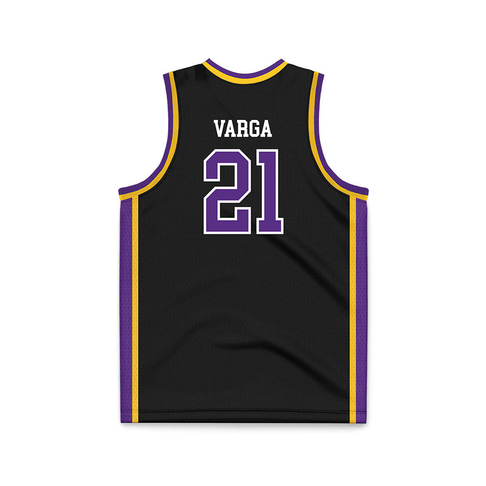 LSUS - NCAA Men's Basketball : Boldizsar Varga - Black Basketball Jersey-1