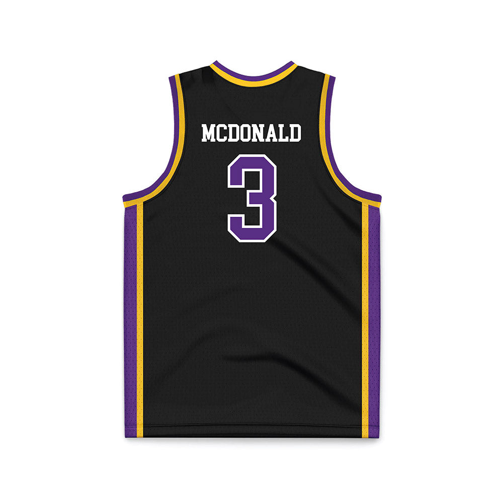 LSUS - NCAA Men's Basketball : Emareyon Mcdonald - Black Basketball Jersey-1