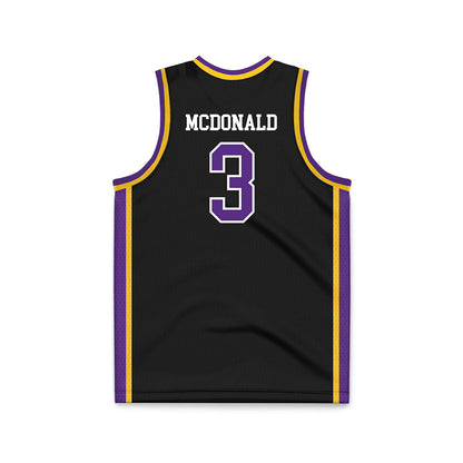 LSUS - NCAA Men's Basketball : Emareyon Mcdonald - Black Basketball Jersey-1