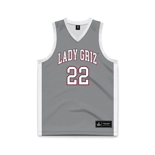 Montana - NCAA Women's Basketball : Ava Cossette - Grey Basketball Jersey-0