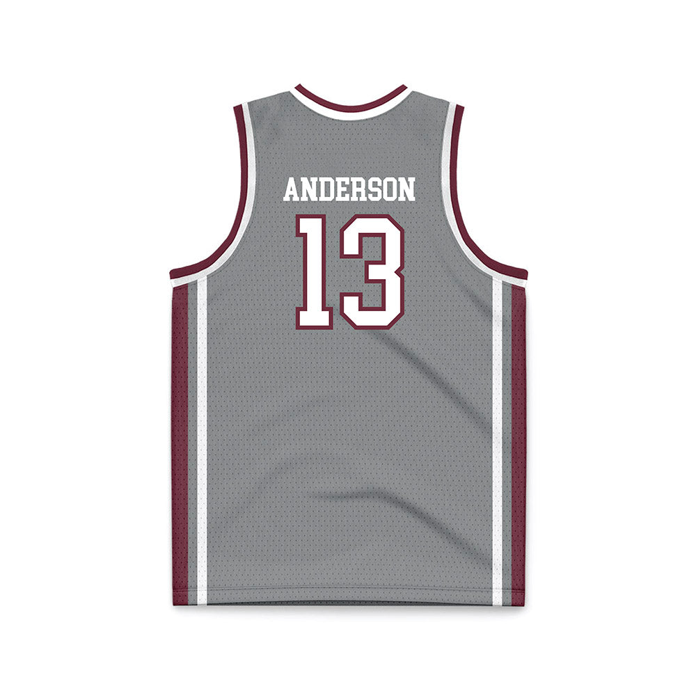 Montana - NCAA Men's Basketball : Courtney Anderson - Grey Basketball Jersey-1