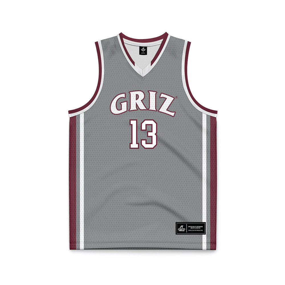 Montana - NCAA Men's Basketball : Courtney Anderson - Grey Basketball Jersey-0