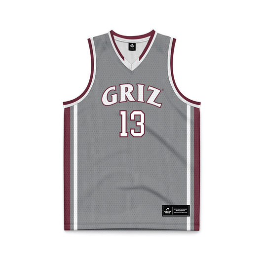 Montana - NCAA Men's Basketball : Courtney Anderson - Grey Basketball Jersey-0