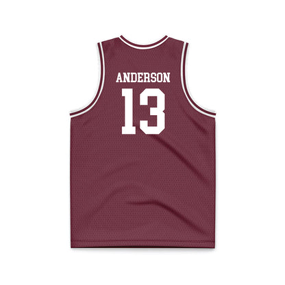 Montana - NCAA Men's Basketball : Courtney Anderson - Maroon Basketball Jersey-1