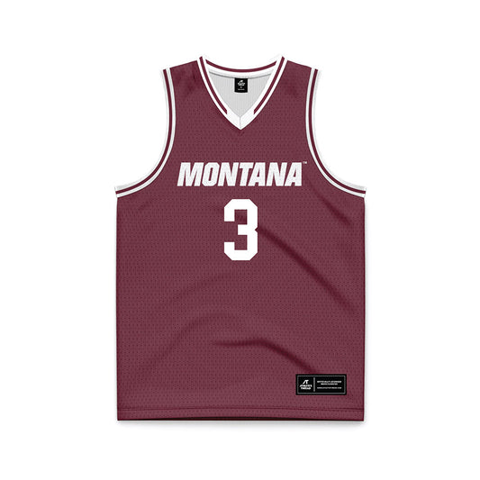 Montana - NCAA Men's Basketball : Brooklyn Hicks - Maroon Basketball Jersey-0