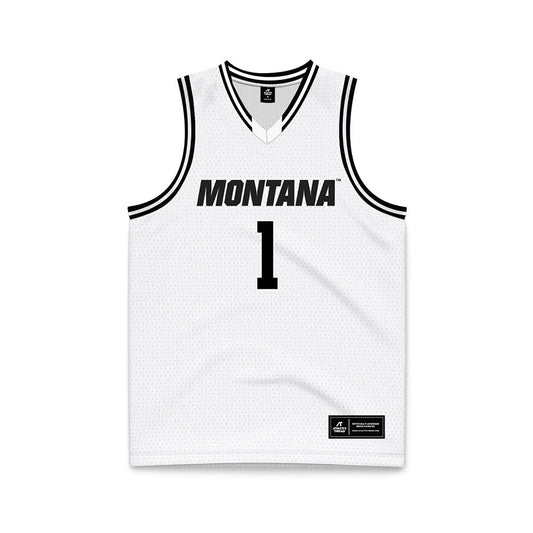 Montana - NCAA Men's Basketball : Trae Taylor - White Basketball Jersey-0