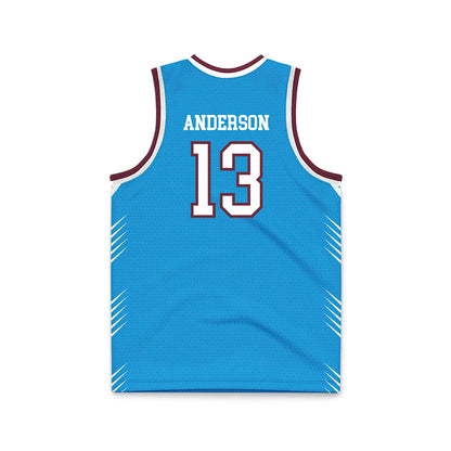 Montana - NCAA Men's Basketball : Courtney Anderson - Blue Basketball Jersey-1