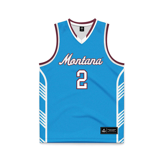 Montana - NCAA Men's Basketball : Chaseh Henderson - Blue Basketball Jersey-0