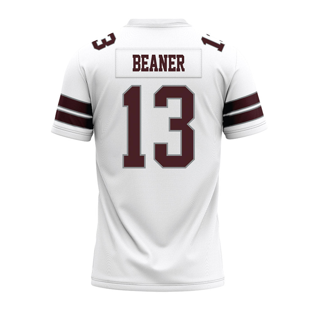 Montana - NCAA Football : Brock Beaner - White Premium Football Jersey-1