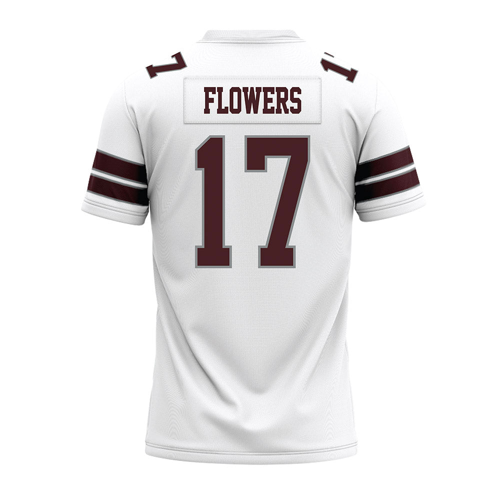 Montana - NCAA Football : Luke Flowers - White Premium Football Jersey-1