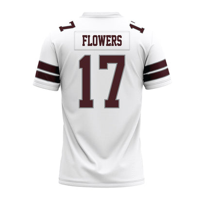Montana - NCAA Football : Luke Flowers - White Premium Football Jersey-1