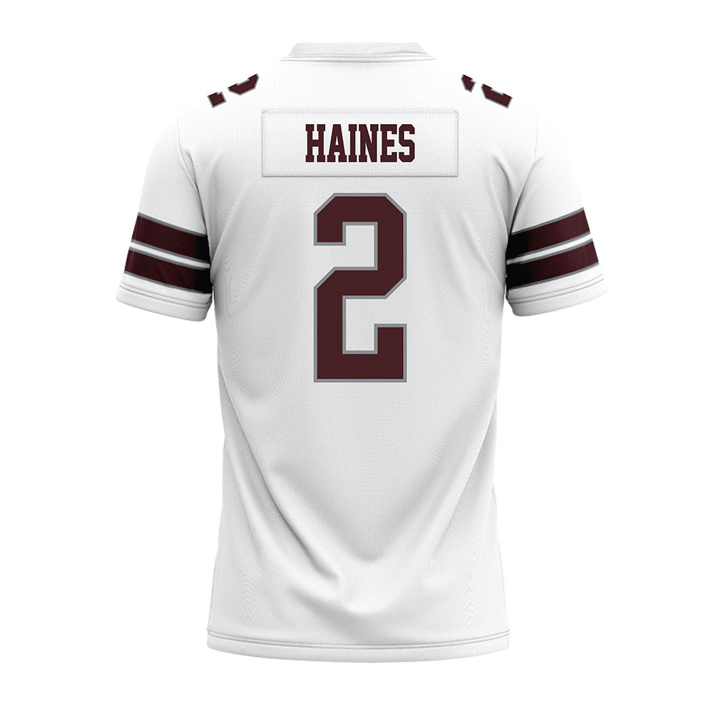 Montana - NCAA Football : Hunter Haines - White Premium Football Jersey-1