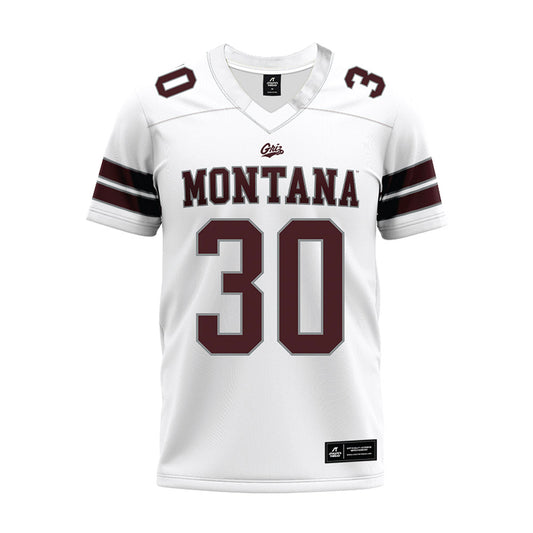 Montana - NCAA Football : Tommy Running Rabbit - White Premium Football Jersey-0