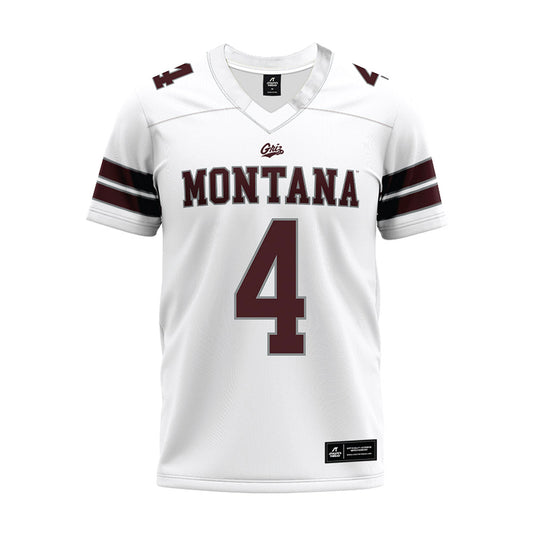 Montana - NCAA Football : Luke Flowers - White Premium Football Jersey-0