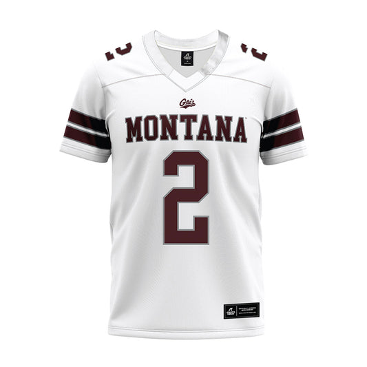 Montana - NCAA Football : Hunter Haines - White Premium Football Jersey-0