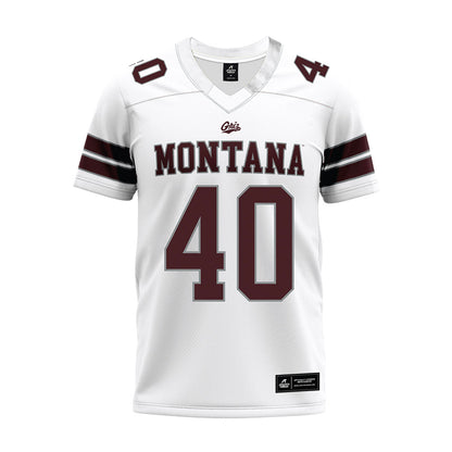 Montana - NCAA Football : Colton Lentz - White Premium Football Jersey-0