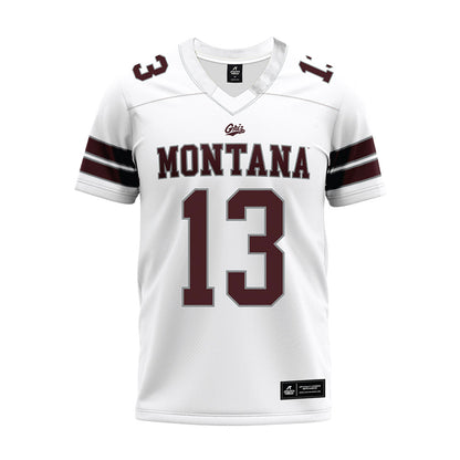 Montana - NCAA Football : Brock Beaner - White Premium Football Jersey-0