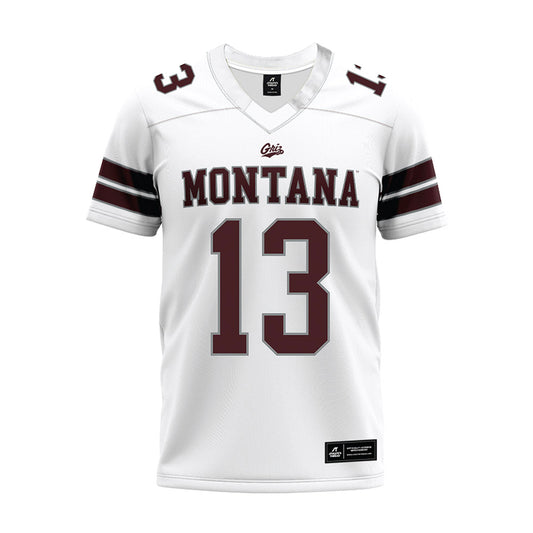 Montana - NCAA Football : Brock Beaner - White Premium Football Jersey-0