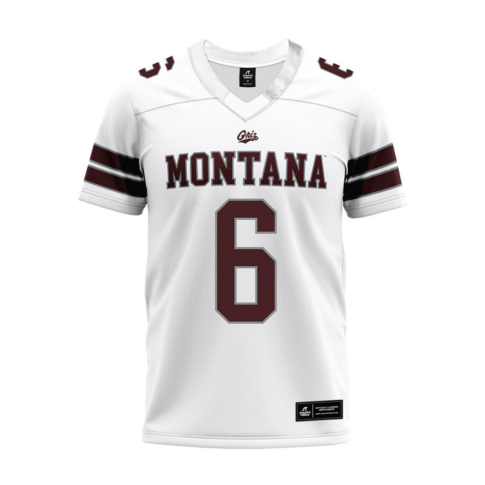Montana - NCAA Football : Legend Lyons - White Premium Football Jersey-0