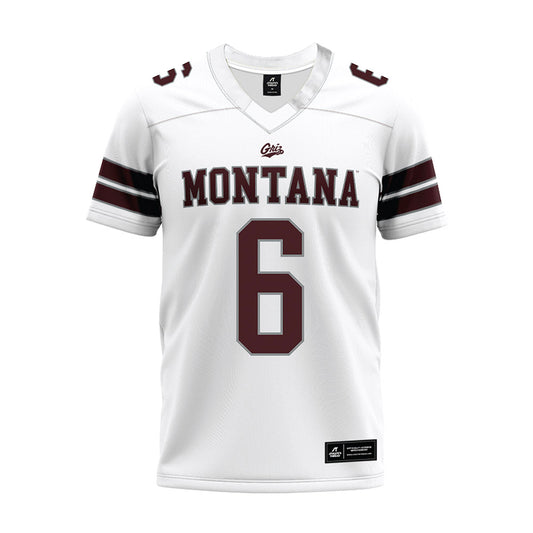 Montana - NCAA Football : Legend Lyons - White Premium Football Jersey-0