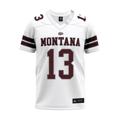 Montana - NCAA Football : Brock Beaner - White Premium Football Jersey-0