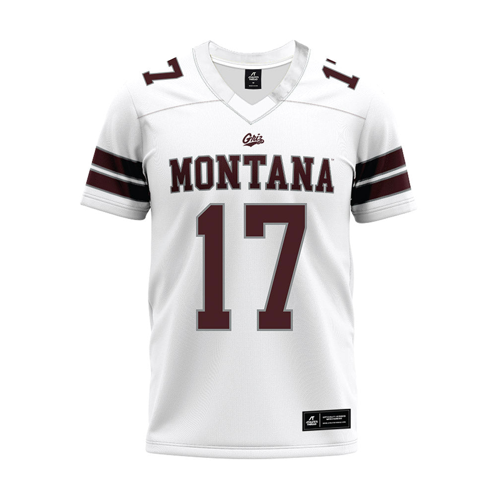 Montana - NCAA Football : Luke Flowers - White Premium Football Jersey-0