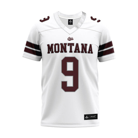 Montana - NCAA Football : Justus Breston - White Premium Football Jersey-0