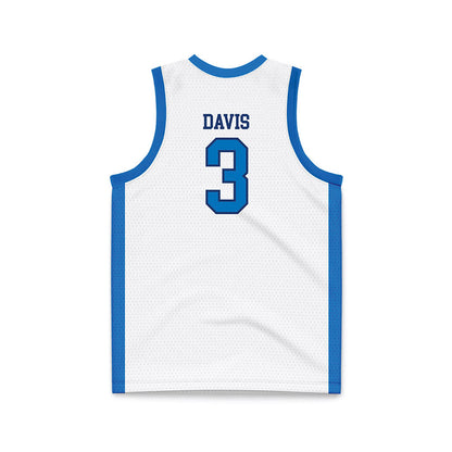 FLC - NCAA Women's Basketball : Josie Davis - White Basketball Jersey-1