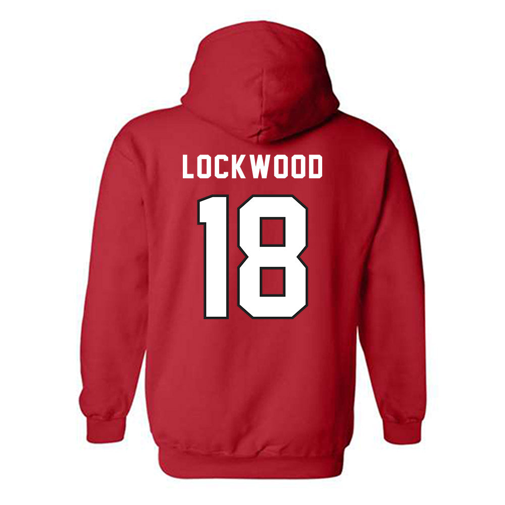 Lewis - NCAA Men's Lacrosse : Landon Lockwood - Classic Shersey Hooded Sweatshirt-1
