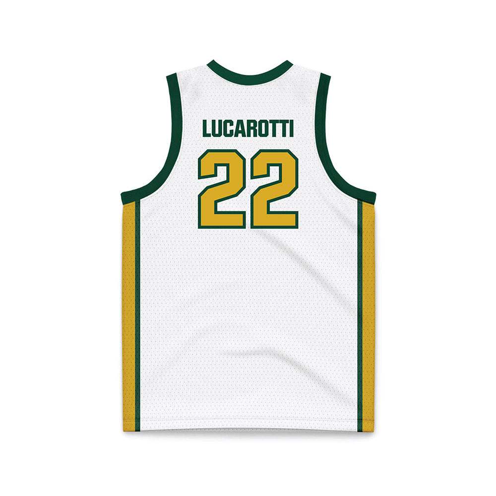 Tiffin - NCAA Men's Basketball : Michael Lucarotti - White Basketball Jersey-1