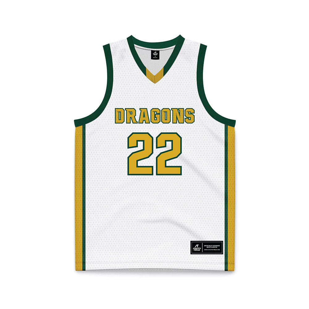 Tiffin - NCAA Men's Basketball : Michael Lucarotti - White Basketball Jersey-0