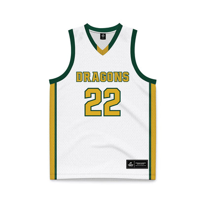 Tiffin - NCAA Men's Basketball : Michael Lucarotti - White Basketball Jersey-0